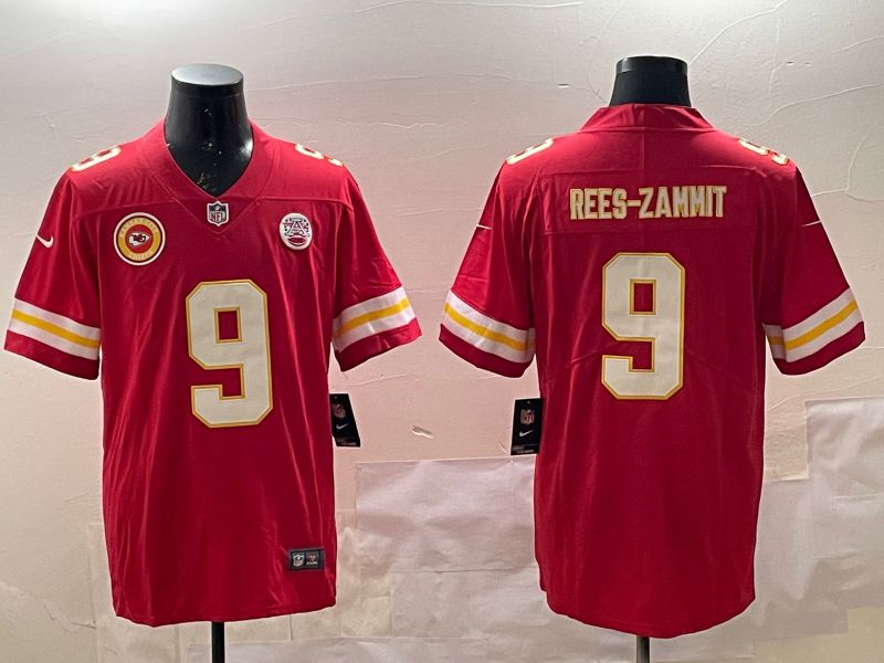 Men Kansas City Chiefs 9 Rees-Zammit Red Second generations 2025 Nike Limited NFL Jersey style 6